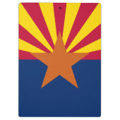 Arizona Flag: Ondergaande Zon van de Zon, de Koper Klembord (Achterkant)