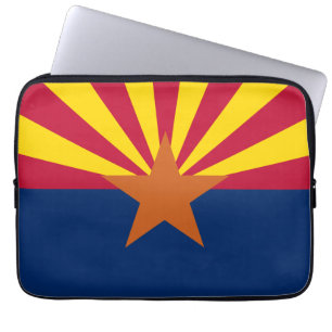Arizona Flag: Ondergaande Zon van de Zon, de Koper Laptop Sleeve