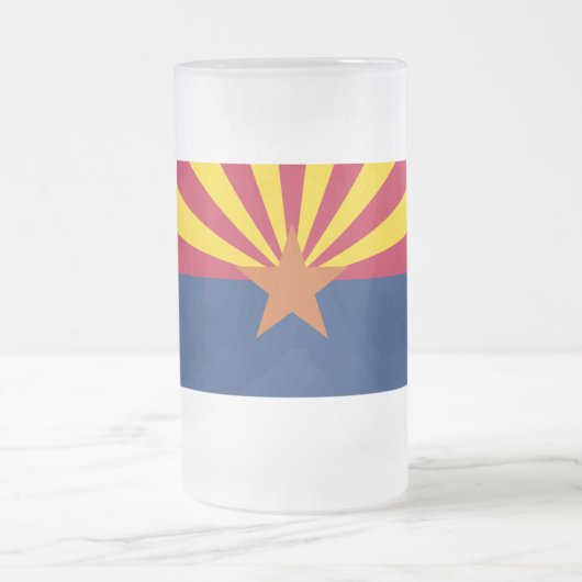 Arizona Flag: Ondergaande Zon van de Zon, de Koper Matglas Bierpul (Center)