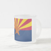 Arizona Flag: Ondergaande Zon van de Zon, de Koper Matglas Koffiemok (Voorkant rechts)