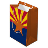 Arizona Flag: Ondergaande Zon van de Zon, de Koper Medium Cadeauzakje (Voorkant Gekanteld)