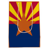 Arizona Flag: Ondergaande Zon van de Zon, de Koper Medium Cadeauzakje (Achterkant)