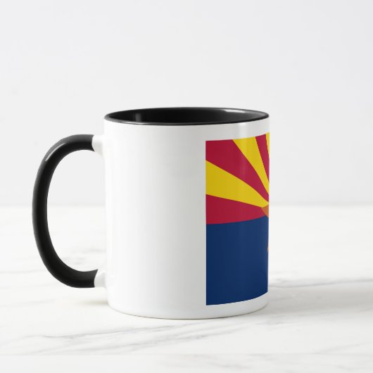 Arizona Flag: Ondergaande Zon van de Zon, de Koper Mok (Links)