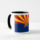 Arizona Flag: Ondergaande Zon van de Zon, de Koper Mok (Voorkant links)