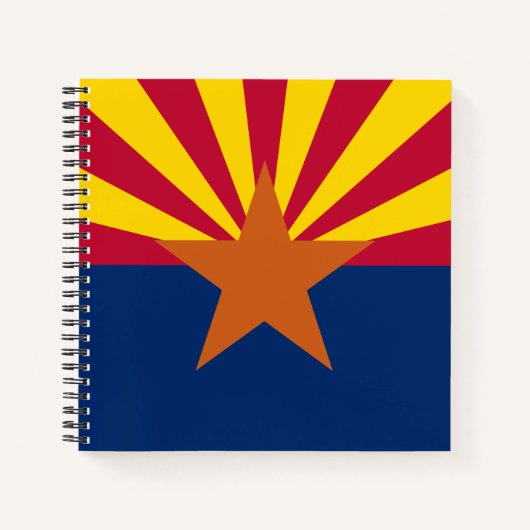 Arizona Flag: Ondergaande Zon van de Zon, de Koper Notitieboek (Voorkant)