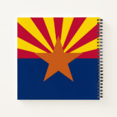 Arizona Flag: Ondergaande Zon van de Zon, de Koper Notitieboek (Achterkant)