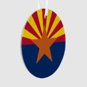 Arizona Flag: Ondergaande Zon van de Zon, de Koper Ornament (voorkant)