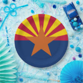 Arizona Flag: Ondergaande Zon van de Zon, de Koper Papieren Bordje (Feest)