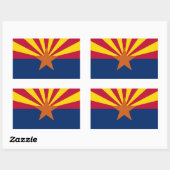 Arizona Flag: Ondergaande Zon van de Zon, de Koper Rechthoekige Sticker (Vel)