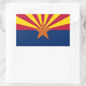 Arizona Flag: Ondergaande Zon van de Zon, de Koper Rechthoekige Sticker (Tas)