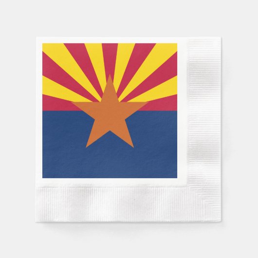 Arizona Flag: Ondergaande Zon van de Zon, de Koper Servet (Voorkant)