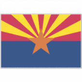 Arizona Flag: Ondergaande Zon van de Zon, de Koper Sticker (Voorkant)