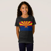 Arizona Flag: Ondergaande Zon van de Zon, de Koper T-shirt (Voorkant volledig)