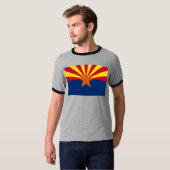 Arizona Flag: Ondergaande Zon van de Zon, de Koper T-shirt (Voorkant volledig)