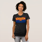 Arizona Flag: Ondergaande Zon van de Zon, de Koper T-shirt (Voorkant volledig)