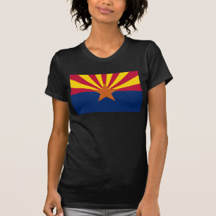 Arizona Flag: Ondergaande Zon van de Zon, de Koper T-shirt