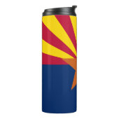 Arizona Flag: Ondergaande Zon van de Zon, de Koper Thermosbeker (Gedraaid links)