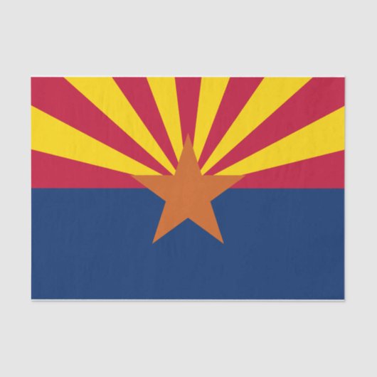 Arizona Flag: Ondergaande Zon van de Zon, de Koper Tissuepapier (Voorkant)