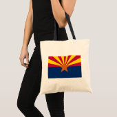 Arizona Flag: Ondergaande Zon van de Zon, de Koper Tote Bag (Voorkant (product))