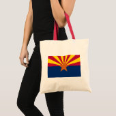 Arizona Flag: Ondergaande Zon van de Zon, de Koper Tote Bag (Voorkant (product))