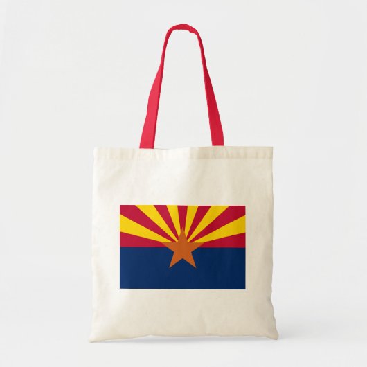 Arizona Flag: Ondergaande Zon van de Zon, de Koper Tote Bag (Voorkant)