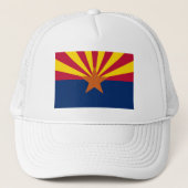 Arizona Flag: Ondergaande Zon van de Zon, de Koper Trucker Pet (Voorkant)