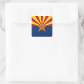 Arizona Flag: Ondergaande Zon van de Zon, de Koper Vierkante Sticker (Tas)