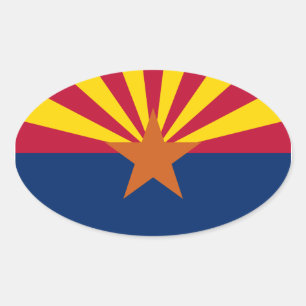 Arizona Flag Ovale Sticker