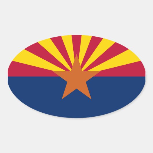 Arizona Flag Ovale Sticker (Voorkant)