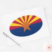 Arizona Flag Ovale Sticker (Envelop)