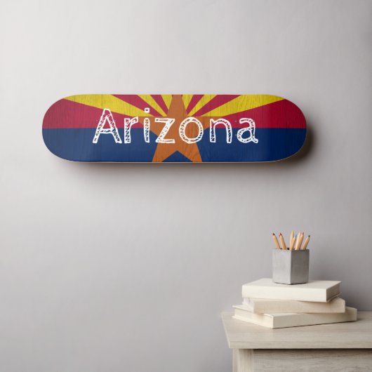 Arizona Flag Persoonlijk Skateboard (Muurkunst (Horizontaal))