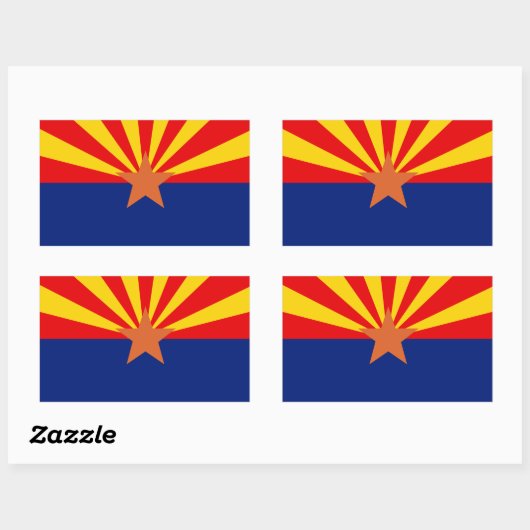 Arizona Flag Rechthoekige Sticker (Vel)