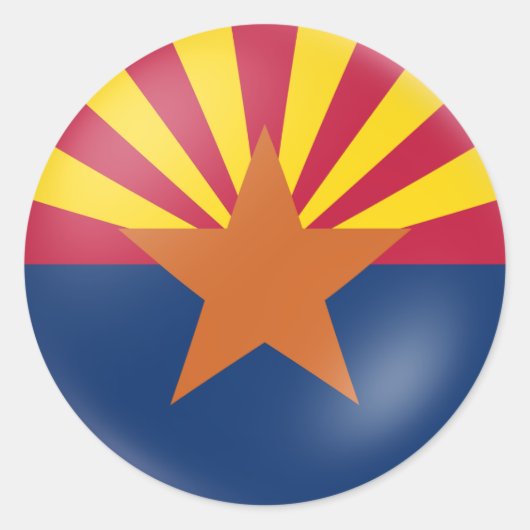 Arizona Flag Ronde Sticker (Voorkant)