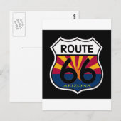 Arizona Flag Route 66 Shield Briefkaart (Voorkant / Achterkant)