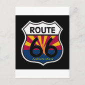 Arizona Flag Route 66 Shield Briefkaart (Voorkant)