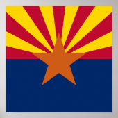 Arizona Flag Square Poster (Voorkant)