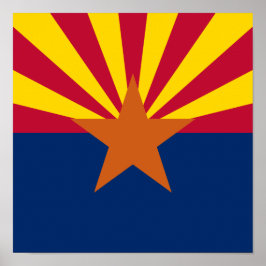 Arizona Flag Square Poster