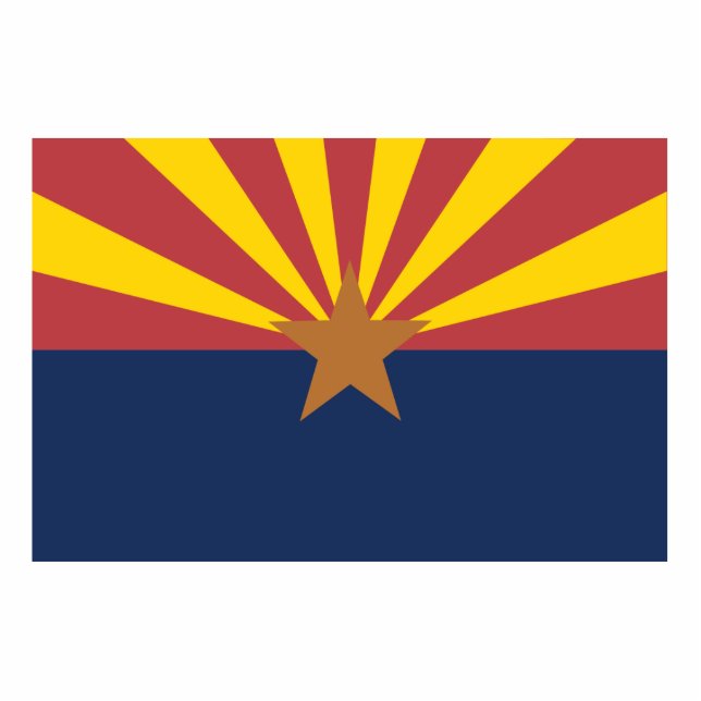 Arizona Flag Staand Fotobeeldje (Voorkant)
