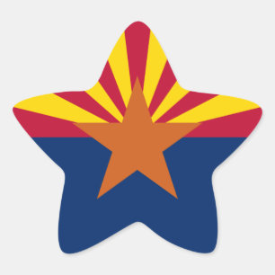 Arizona Flag Ster Sticker