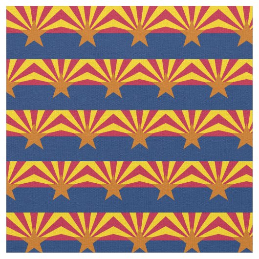 Arizona Flag & US State Fabric/USA mode Stof (Close Up)