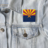 Arizona Flag Vierkante Button 5,1 Cm (In situ)