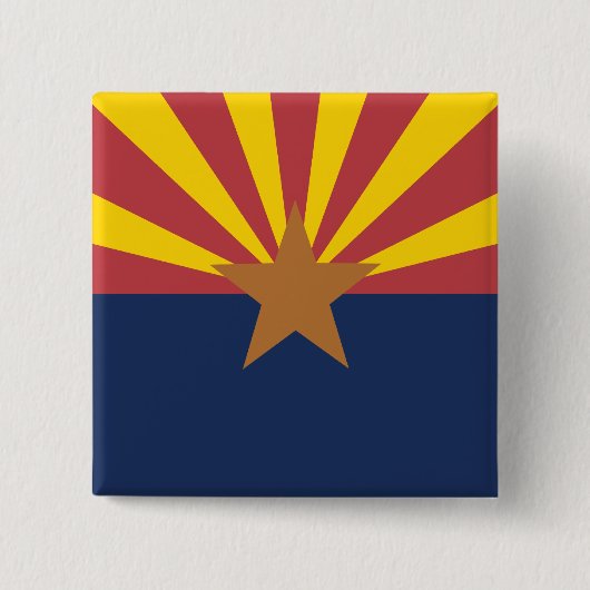 Arizona Flag Vierkante Button 5,1 Cm (Voorkant)