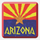 ARIZONA FLAG VIERKANTE STICKER (Voorkant)