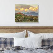 Arizona Four Peaks Mountain Colorful Clouds Sunset Canvas Afdruk (Insitu (Slaapkamer))