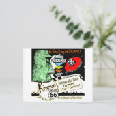 Arizona Fun-Time 1950s stijl Alien UFO Route 66 Briefkaart (Staand voorkant)