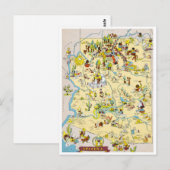 Arizona  Funny Map Briefkaart (Voorkant / Achterkant)