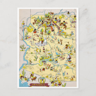 Arizona  Funny Map Briefkaart