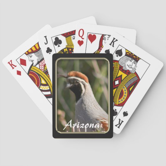 Arizona Gambel's Quail-speelkaarten Pokerkaarten (Achterkant)