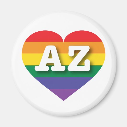 Arizona Gay Pride Rainbow Heart Magneet (Voorkant)