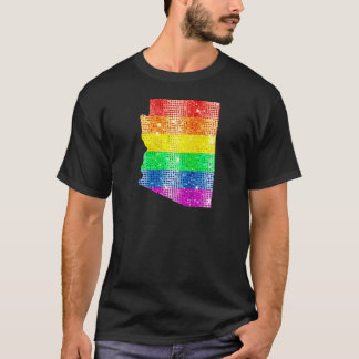 Arizona Gay State Pride Rainbow Flag Kaart Gay Les T-shirt